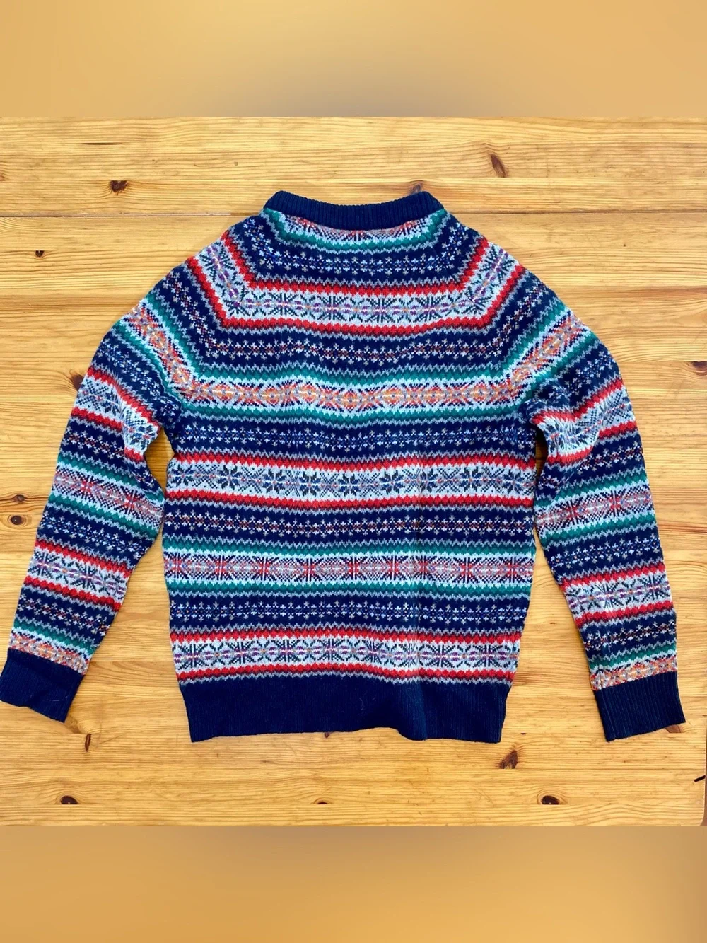 J. Crew Fair Isle Lambswool Crewneck Sweater Size Small